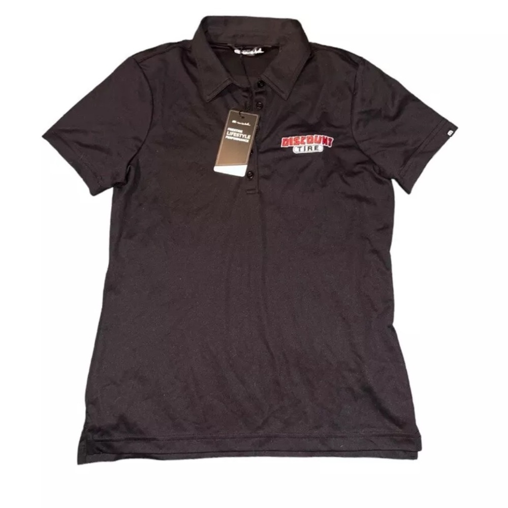 NWT Travis Mathew Oceanside Black Women’s Short Sleeve Polo Shirt Size Medium
